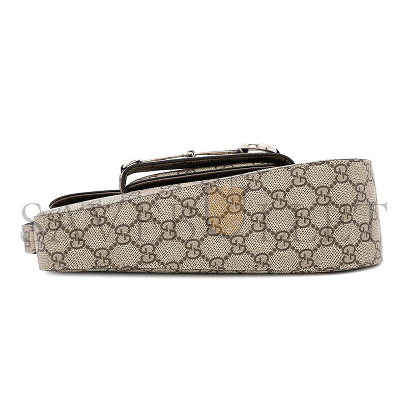 GUCCI BEIGE GG SUPREMECANVAS LEATHER HORSEBIT 1955 SHOULDER BAG 764155  (26.5*17*8cm)
